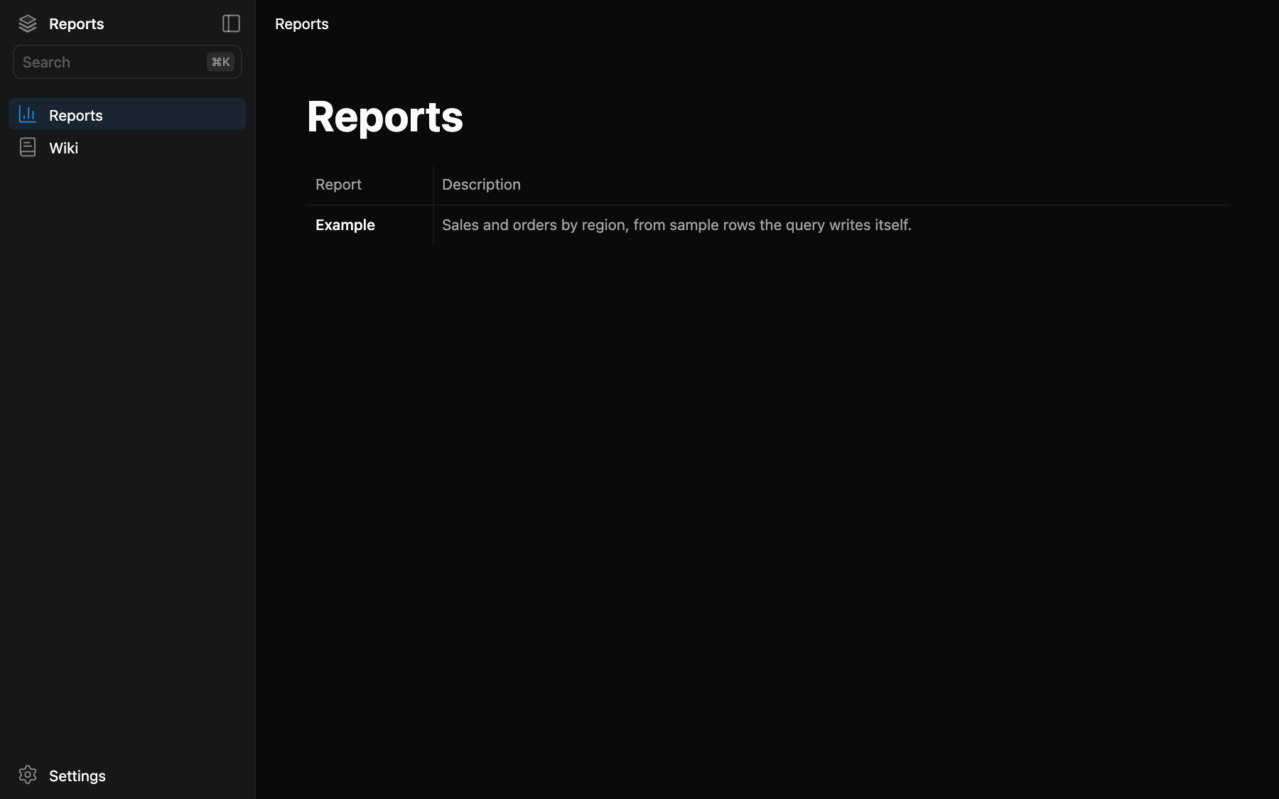 The Reports module in a Silvi app